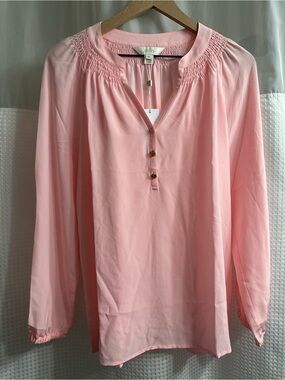 Lilly Pulitzer 100% Silk Elsa Top Blouse Muse Pink Flowy Resort wear Preppy